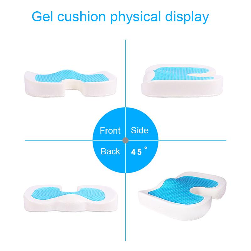 Reise pustende setepute coccyx ortopedisk minneskum sete massasjestol pute pute bil gel svamp u-formet setepute