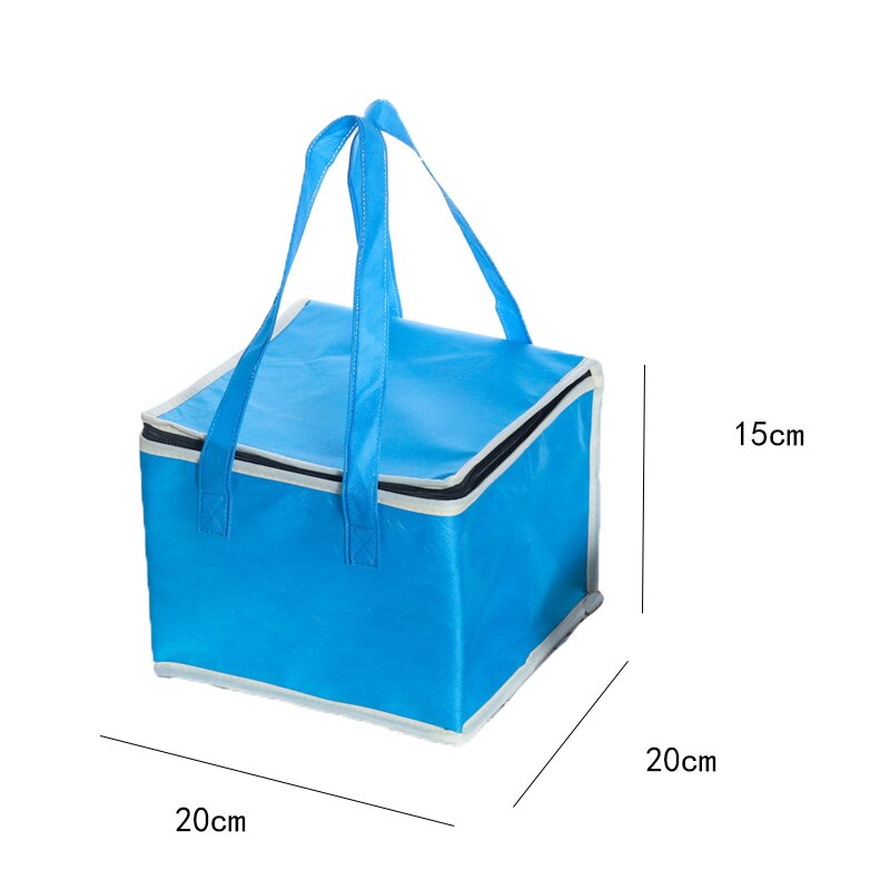 Outdoor Camping Picnic Bag Waterproof Insulated Thermal Cooler Bag Portable Folding Picnic Lunch Bags Big Picnic Basket: Blue-4 Inch