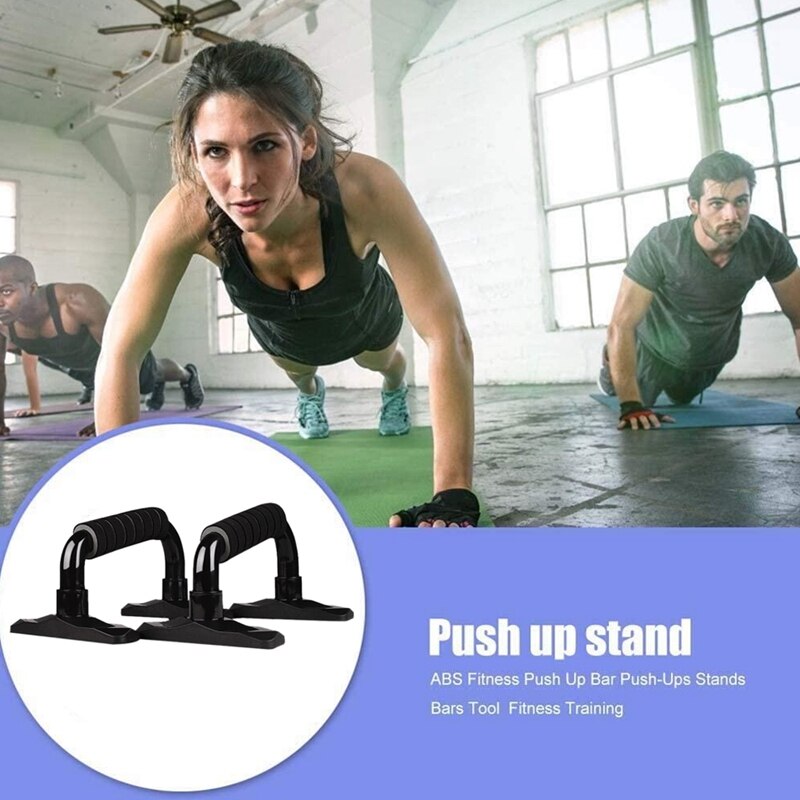 1 par de soportes Push-Ups, equipo deportivo clásico delicado para gimnasio, mango de espuma en forma de I, barra de empuje para entrenamiento muscular