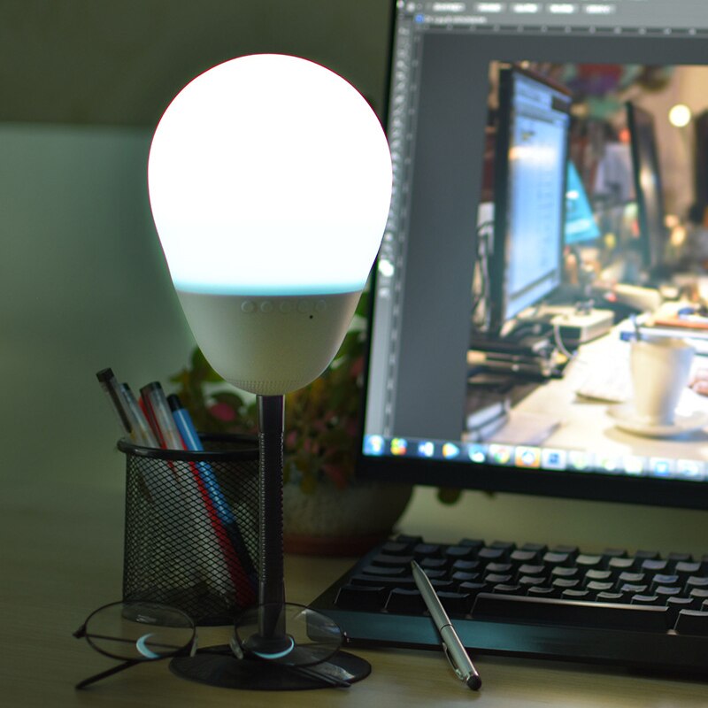 5W Bluetooth Wireless LED Light Bulb RGB Colorful Music Playing Chargable Lamp Entertainment Funny Speaker For Relax And Unzip