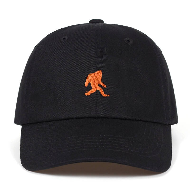 Neue Cartoon orang-utan Baumwolle Stickerei Baseball cap männer frauen Sommer reizende einstellbare Papa hut Hip-Hop caps Knochen Garros: Black