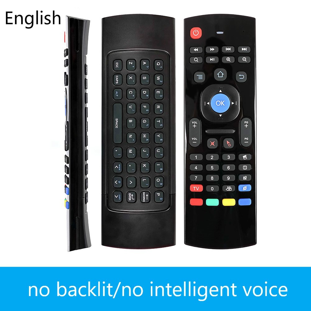 MX3 Wireless Keyboard T3 Smart Remote Control 2.4G RF Backlit Air Mouse with Voice Microphone for X96 Tx3 H96 for Android TV Box