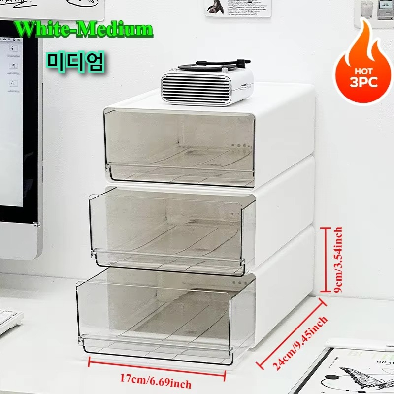 Organizador gaveta transparente documento de escritório diversos titular desktop gavetas de maquiagem organizador de mesa gavetas armários de papelaria: Rosa