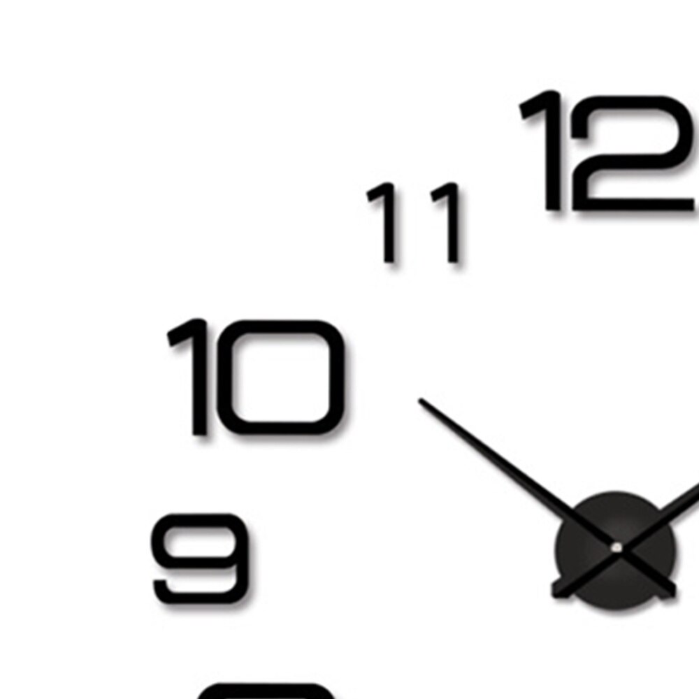 1PC 3D DIY Wall Clock Digital Acrylic Hanging DIY Clock for Living Room Office Without Battery Golden