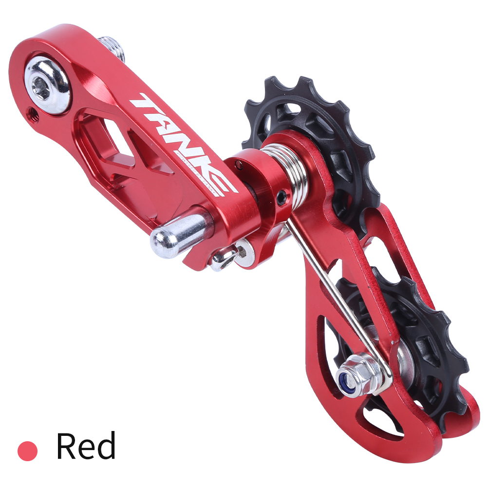 TANKE MTB Schmutz springen Single Geschwindigkeit Mountainbike Kettenspanner XC DJ bin DH Kettenführung Fahrradzubehör CNC-Bearbeitungsscheibe: Schwarz