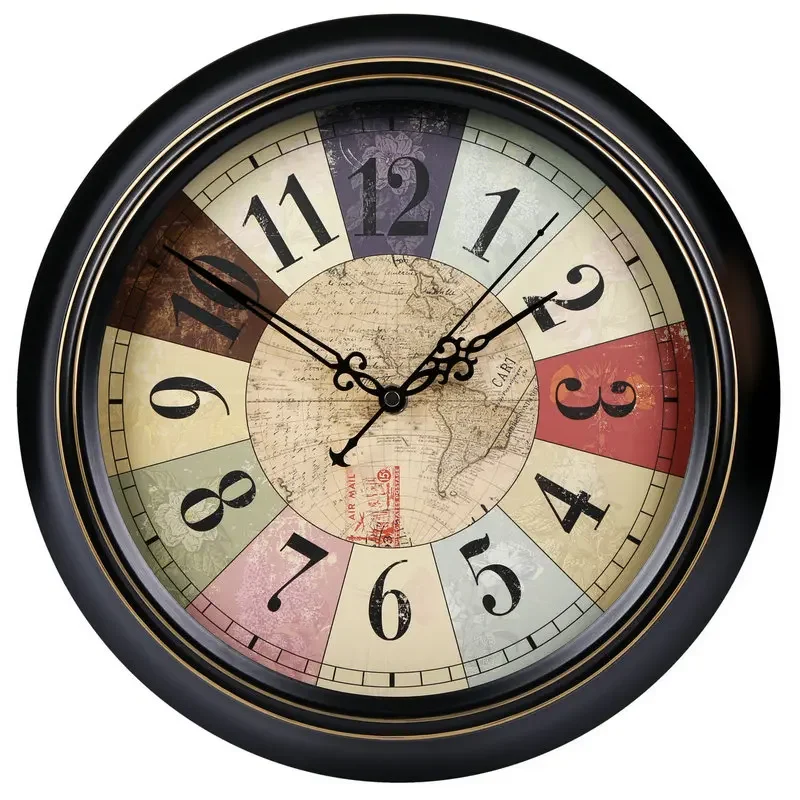 Zegary ścienne w stylu retro mechanizm zegara robić salonu ciche skandynawskie zegarki robić sypialni blać artystyczne akcesoria wewnętrzne dekoracja wnętrz: Niebieski