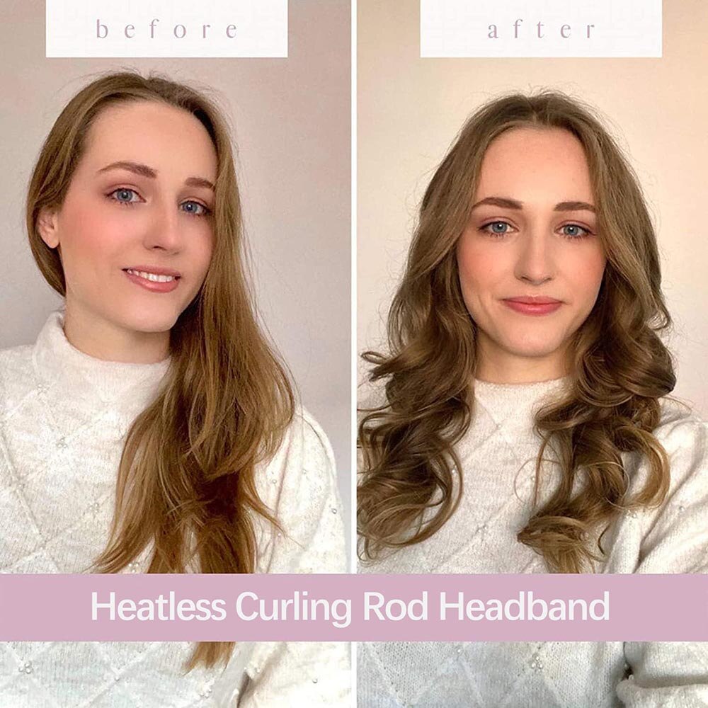 Heatless Curls Overnight Hair Rollers Soft Hair Curlers Sleeping Curling Rod Headband Ribbon Waves Hair Curler Without Heat