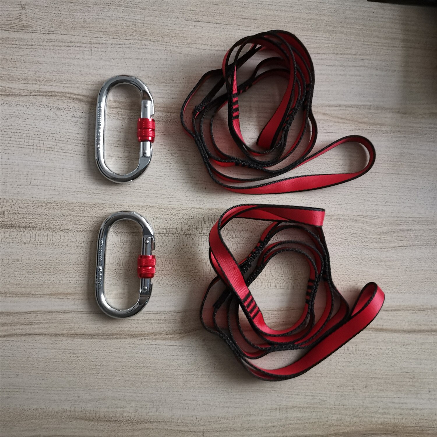 Volledige Set Van Accessoires Yoga Riem Yoga Extender Strap Touw Daisy Chain Carbine Veiligheid Gesp Voor Antenne Vliegende Swing Yoga: red