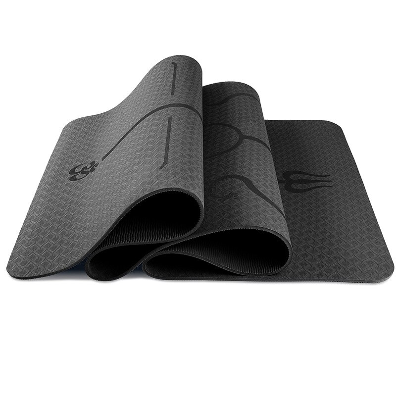 183*61*0.6cm TPE household Yoga Mat Thickened Widened and Lengthened Enviromental Fitness Training Mat Lloor Mat for Beginners