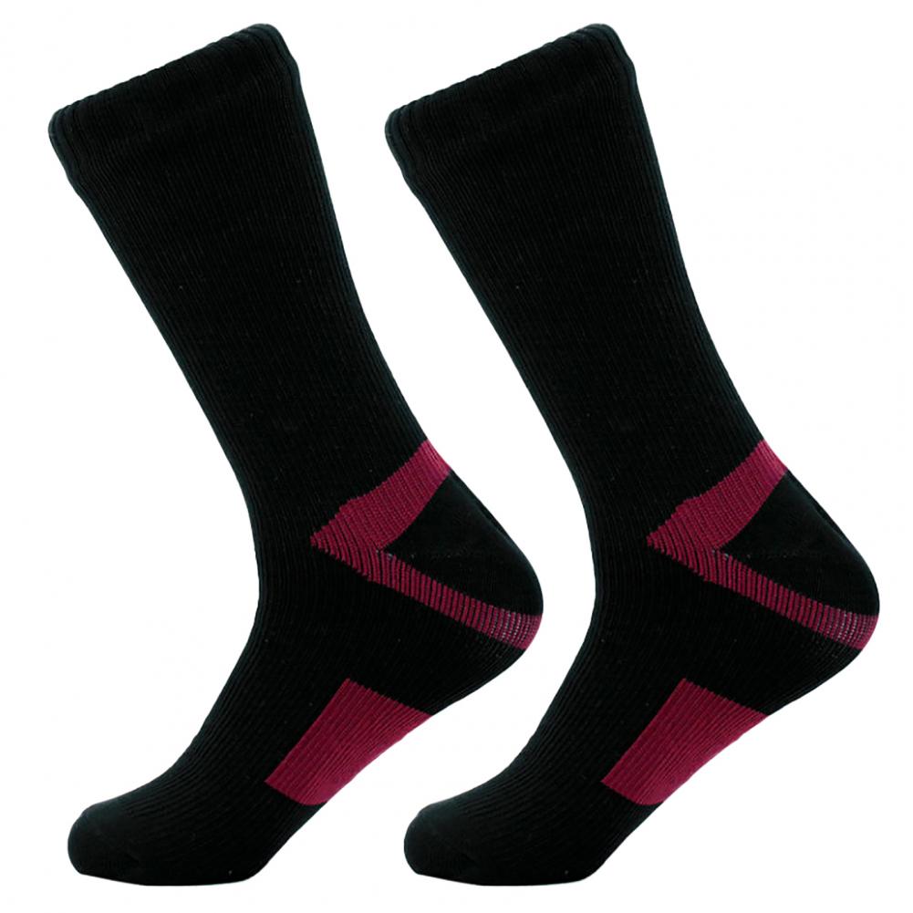 1 Pair Wading Socks Comfortable Waterproof Socks Elastic Cozy Women Men Winter Warm Mid-Tube Socks for Climbing: S / Pink