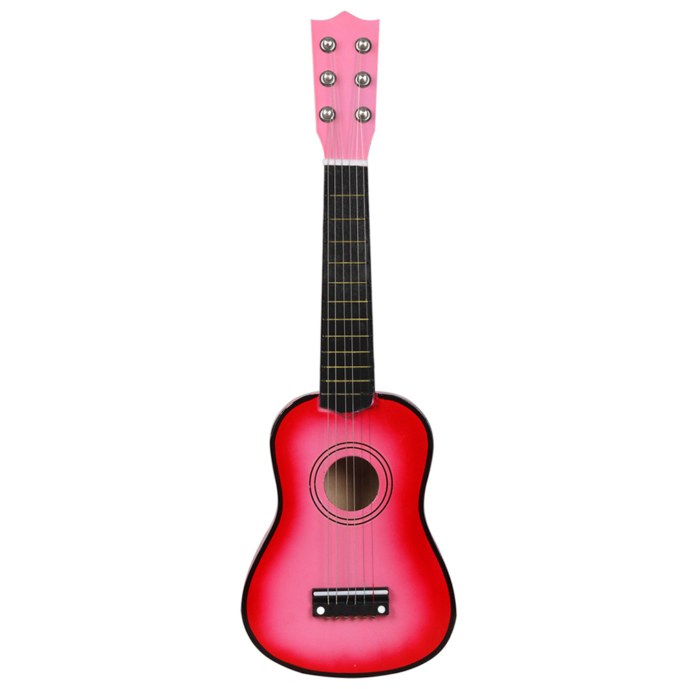 21 inch Basswood Ukulele 6 Strings Small Bass Acoustic Guitar Musical Instruments with Picks for Children Kids Beginners: D