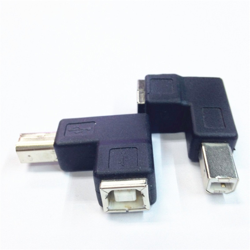 Haaks 90 Graden USB 2.0 Type B Man-vrouw Extension Adapter voor Printer Scanner converter