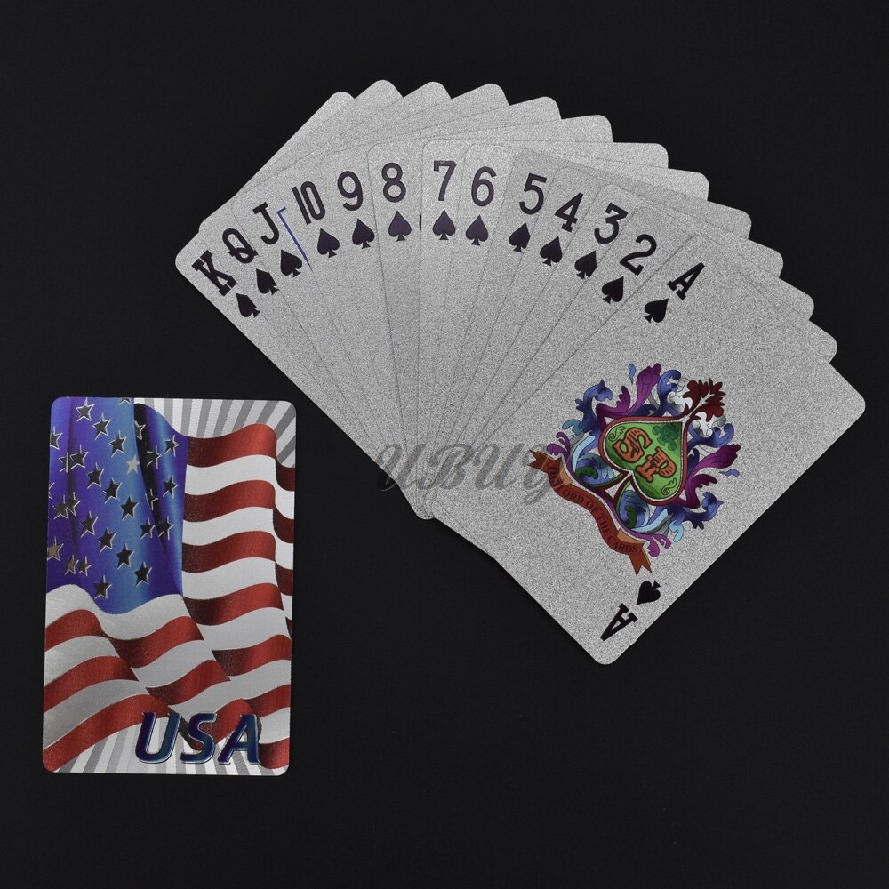 UB The American Statue Of Liberty Plastic Gold And Silver playing card