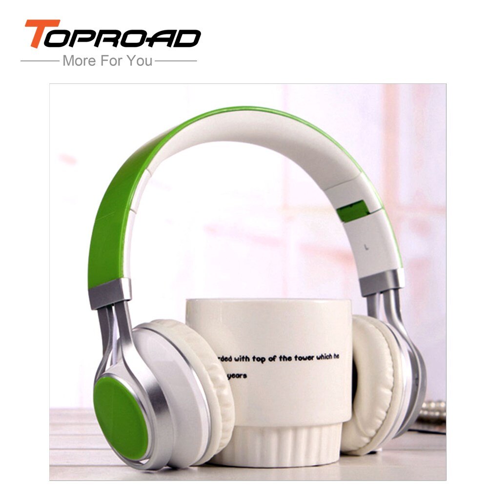 TOPROAD Wired Hoofdband Hoofdtelefoon met Microfoon 3.5mm Opvouwbare Headset Stereo Uitschuifbare Oortelefoon Grote auriculares Voor Telefoon PC