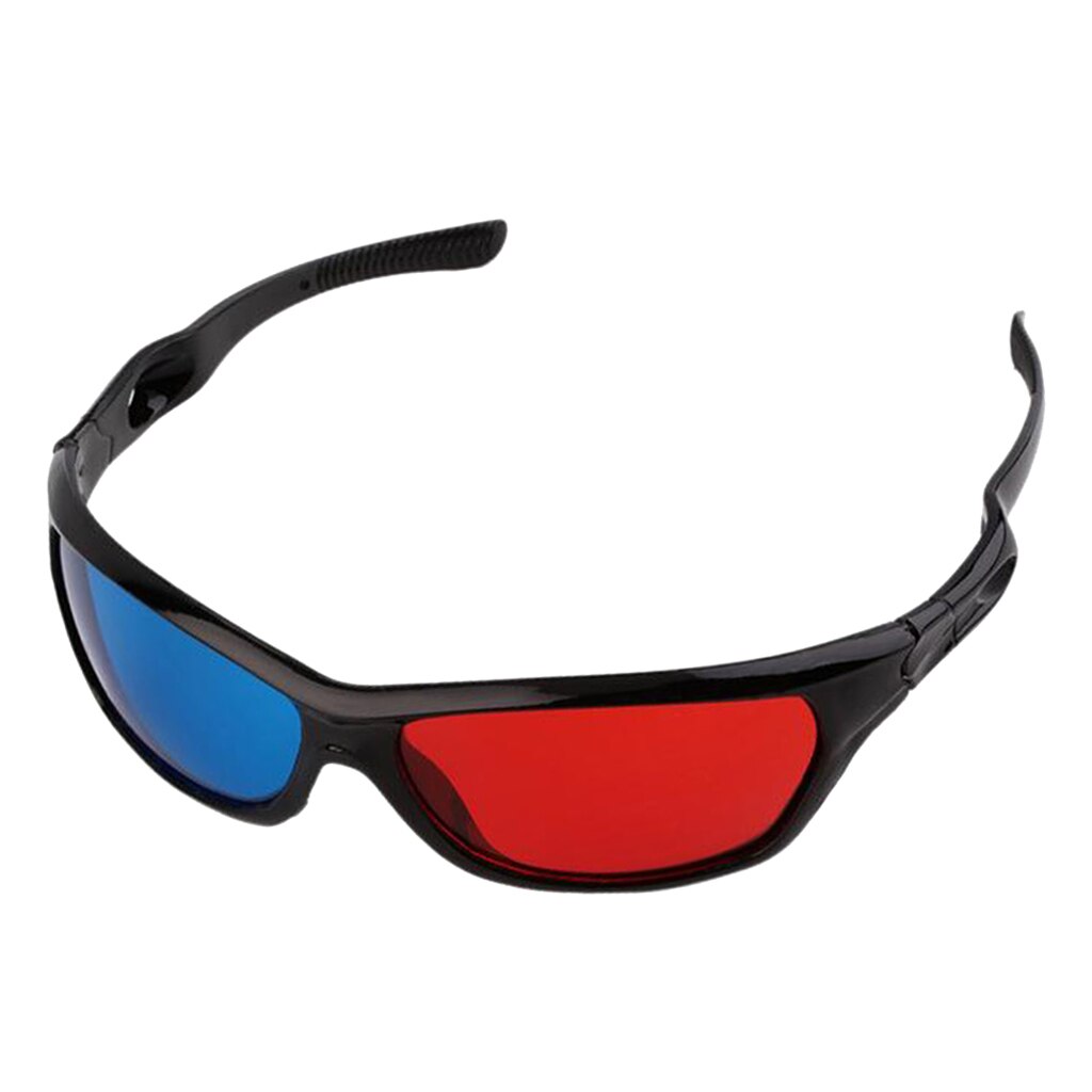 Zwart Frame Rood Blauw 3D Bril Voor Dimensional Anaglyph Movie Game Rood-Blauw