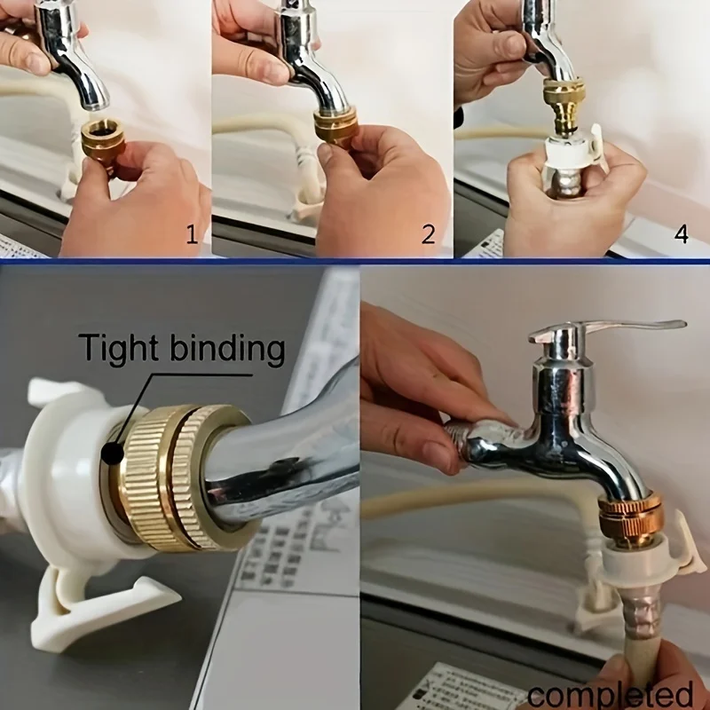Brass Faucet Tap Connector Mixer Hose Adaptor Quick Connecter Copper Hose Coupling Adapter Garden Watering Fittings Tool