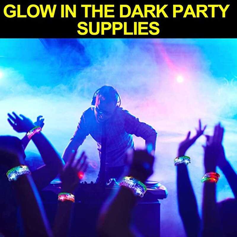Dosaele 35pcs Glow Bracelets Glow In The Dark Party Supplies Bracelets Toys For Kids Birthday Halloween Christmas Party Favors