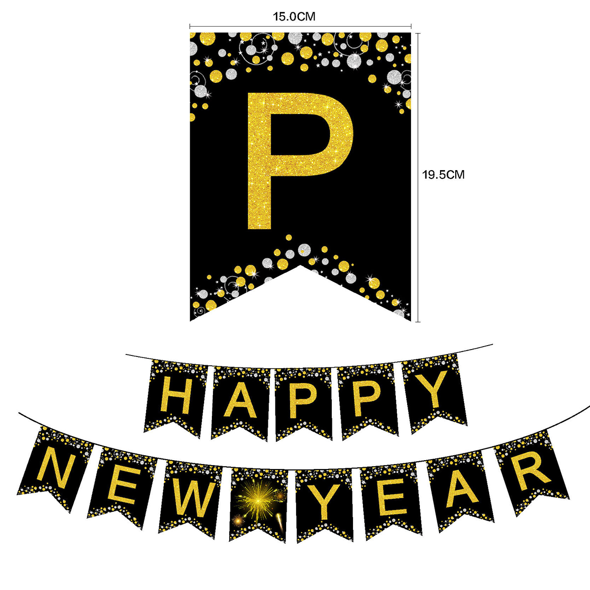 Year's Eve Party Banner Home Party Decoration Year theme party festival vibe Happy Year Banner