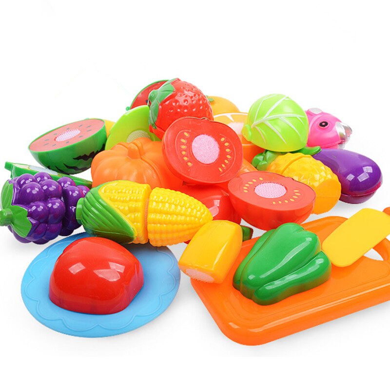 Kinder Küche Kunststoff Gemüse Obst Miniatur Lebensmittel Schneiden Spielzeug Kinder Pretend Spielen Pädagogische Klassische Spielzeug für Mädchen Baby