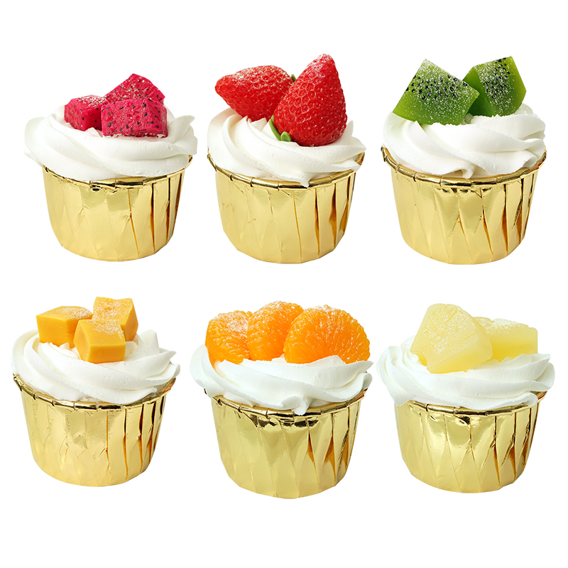 Simulation fruit cake Realistic cake Shop window model display Simulation cup cake Strawberry Cake