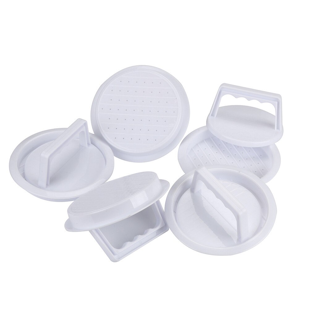 Plastic Patty Pers Vorm Hamburger Mold Maker Ronde Vlees Mince BBQ Familie party DIY Hamburgers Tool