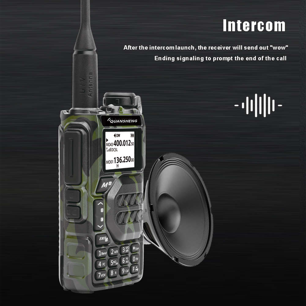 QuanSheng UV K5 Radio 50-600MHz RX Walkie Talkie VHFUHF 136-174MHz 400-470MHz RX TX Both DTMF VOX FM Air Band Wireless Freq Copy