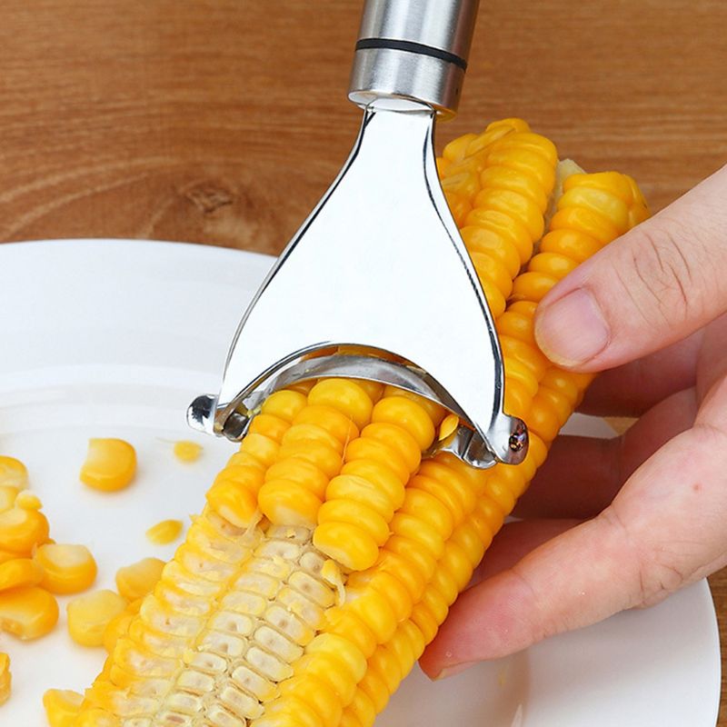 Corn Stripper Dunschiller Rvs Dorsmachine Cob Cutter Strip Remover Kernel Keuken Tool Accessoire