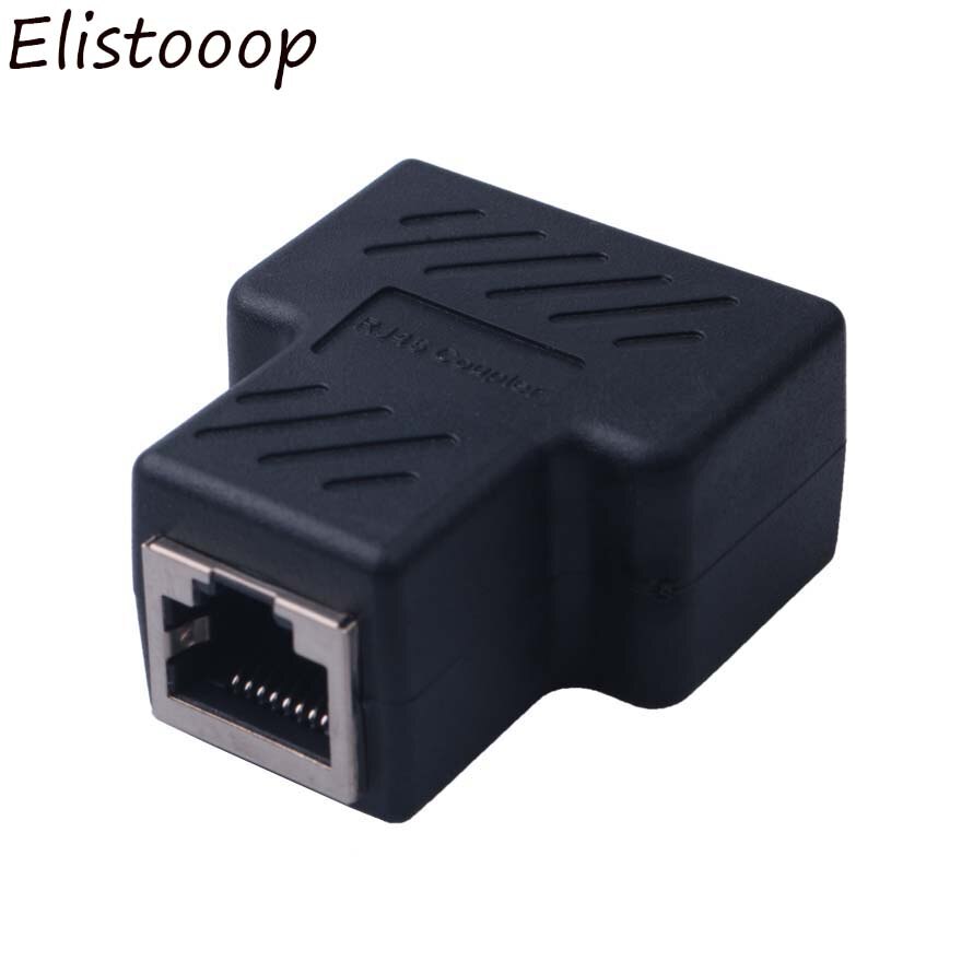 1 Naar 2 Manieren Lan Ethernet Kabel Adapter Lan RJ45 Extender Splitter Voor Internet Kabel Verbinding 1 Ingang 2 Uitgang