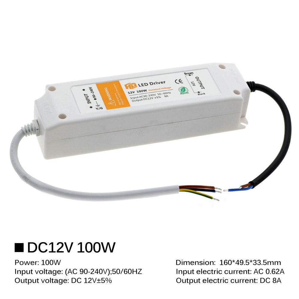 18W 36W 72W 100W Led Voeding DC12V Driver Verlichting Transformers Voor Led Strip lichten 12V Voeding Adapter