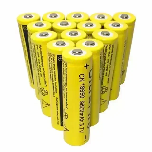 2025 nueva batería 18650 más vendida 3,7 V 9900 mAh batería recargable de iones de litio, adecuada para baterías de linterna LED