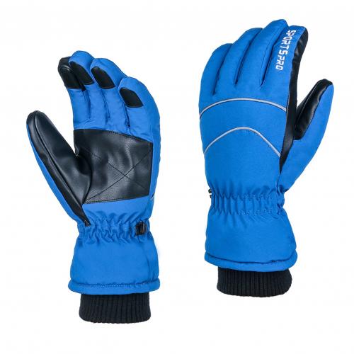 Waterdichte winter warme handschoenen sneeuw ski handschoenen snowboard handschoenen motorrijden outdoor wintersport touchscreen handschoenen: Blauw / M