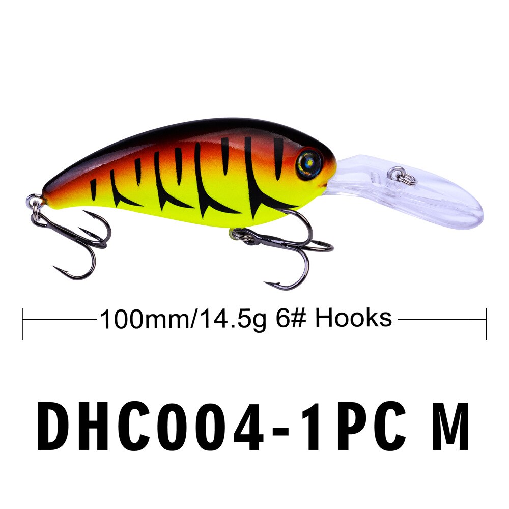 10Cm 14.5G Crankbait Lange Lip Vissen Lokken Drijvende Bionic Wobbler Crank Aas Kunstmatige Lokken Harde Aas 3D Ogen minnow Bass Aas: M