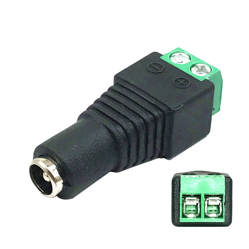 Man/Vrouw Dc Connector 2.1*5.5 Mm Jack Adapter Plug Cable Connector Voor Led Strip En Cctv camera 'S: Female