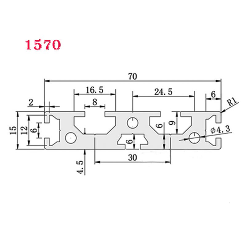 Profilé aluminium industriel 1570, 2 pièces, cadre d&#39;extrusion de Rail linéaire, CNC, imprimante de meubles coulissants 800 1000