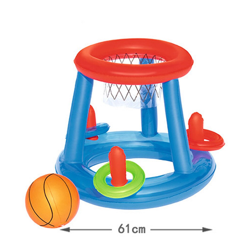 Giant Inflatable Floating Basketball Hoop & Blow Up Ball for Swimming Pool & Water Sports