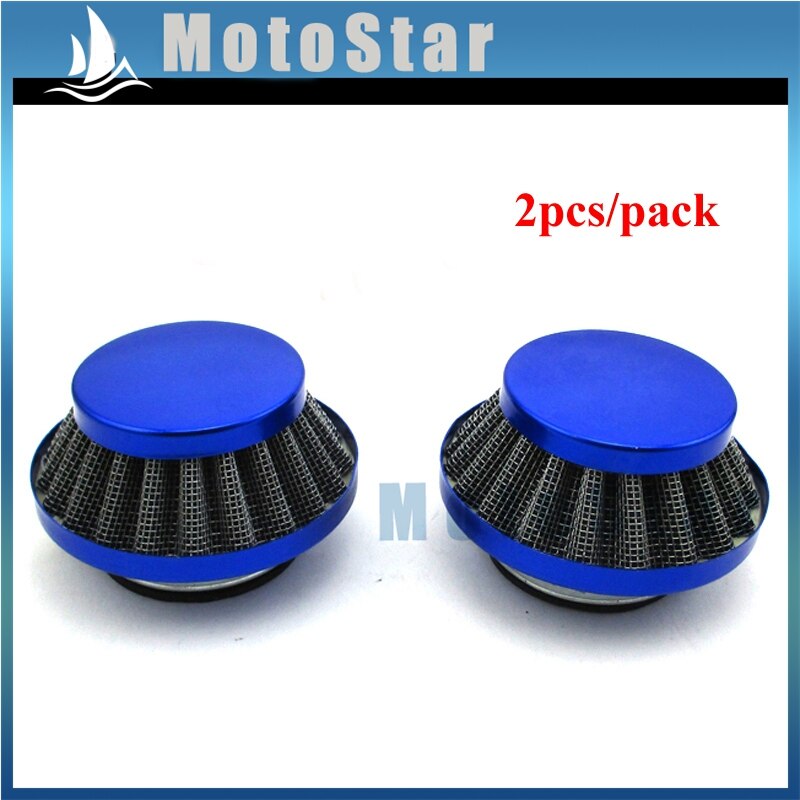 35mm luftfilter til yamaha  dt80 rd80 rd125 rd200 aerox breeze bws: Blå 2 stk
