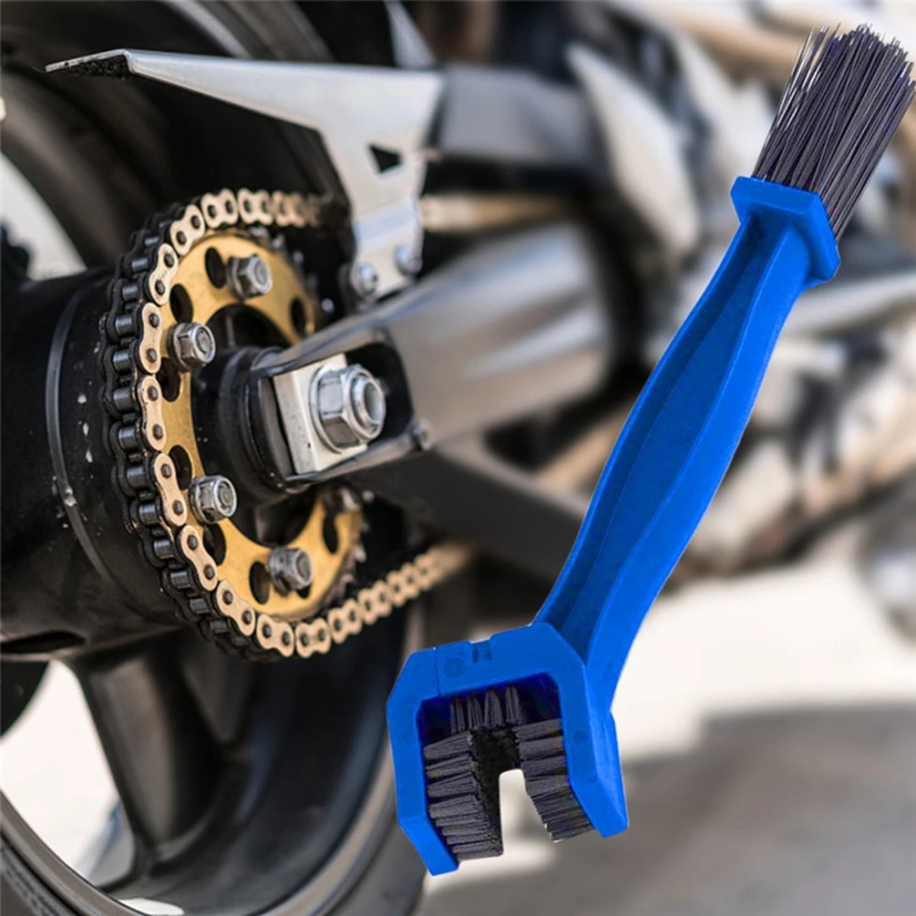 Motorfiets Mountainbike Fiets Scooter Dubbele-End Keten Reinigingsborstel Cycle Chain Borstel Motor Ketting Clean Tool