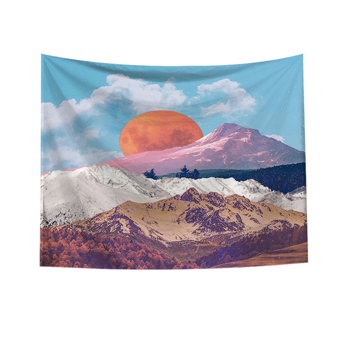 Tapisserie murale psychédélique bohème, tapisserie décorative pour salon, chambre à coucher, décoration d'intérieur, 95 x 73cm: 5