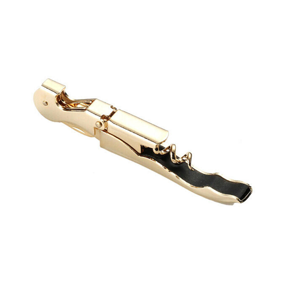 Gold Plated Corkscrew Double Hinge Waiters Wine Key Bottle Opener Best Useful Bottle Openers Style