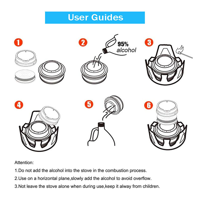 Black Mini Alcohol Stove Burner Outdoor Ultralight Brass Camping Cooking Stove Outdoor Camping Backpacking Tourist Burner Set