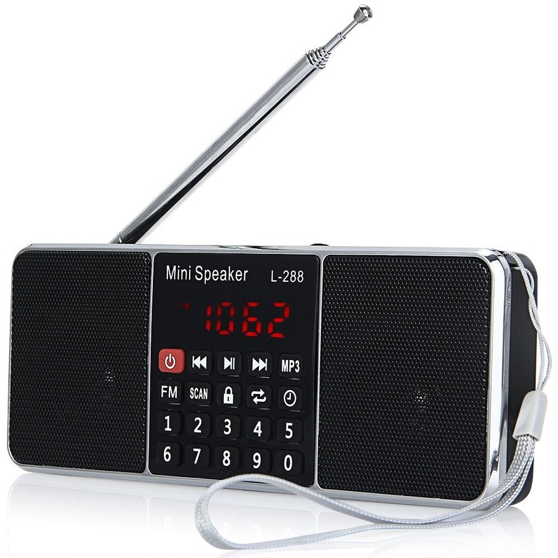 Digitale Draagbare Radio Am Fm Bluetooth Speaker Stereo MP3 Speler Tf/Sd-kaart Usb Drive Handsfree Call Led Display luidsprekers L-288