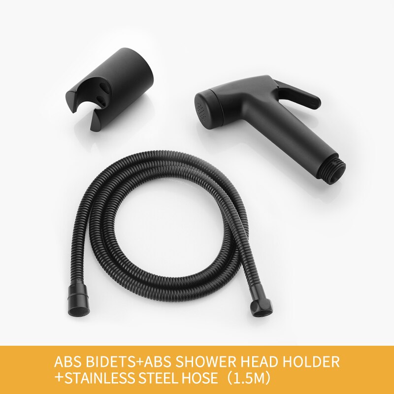 Twee Functie Wc Hand Bidet Kraan Badkamer Bidet Douche Sproeier Abs Thuis Wassen Bidet Sproeier Set Met Slang En Houder: With shower hose