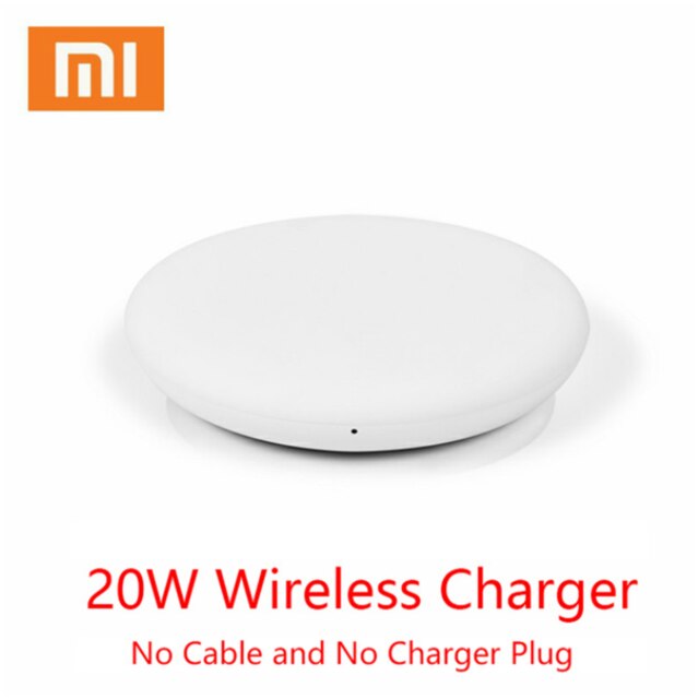 Original xiaomi trådlös laddare 20w max för  mi 9 (20w)  mix 2s / 3 (10w)  qi epp-kompatibel mobiltelefon multiple safe: 20w vita