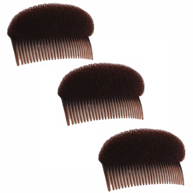 Almohadillas para el cabello esponjosas para aumentar el volumen del cabello, pinzas para el cabello, esponja práctica para el cabello, accesorios de peluquería para mujeres y niñas: Amarillo claro