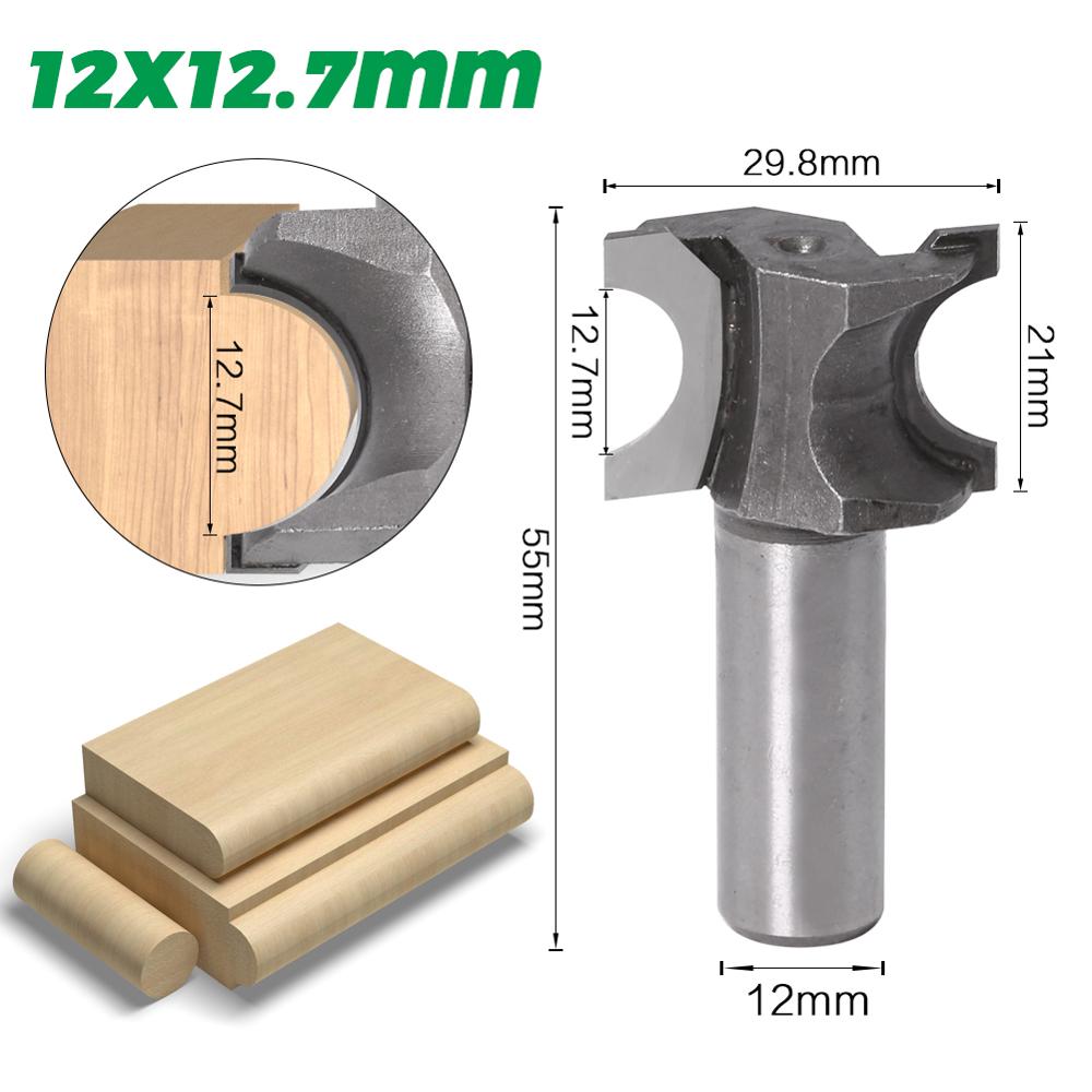JGZUI 1PCS Half Round Side Cutter BitHalf Round Side Cutter Bit Router Bit Router Bit 6mm shank 12mm shank Woodworking bits: 12X12.7mm