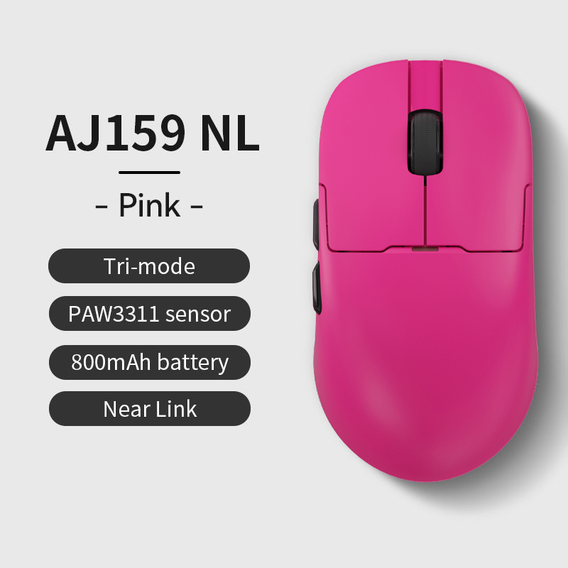 AJAZZ AJ159 APEX/AJ159PRO Kabellose Gamer-Maus mit magnetischer RGB-Ladestation, leichte AJ159P-Gaming-Maus für PC und Laptop: GINGER