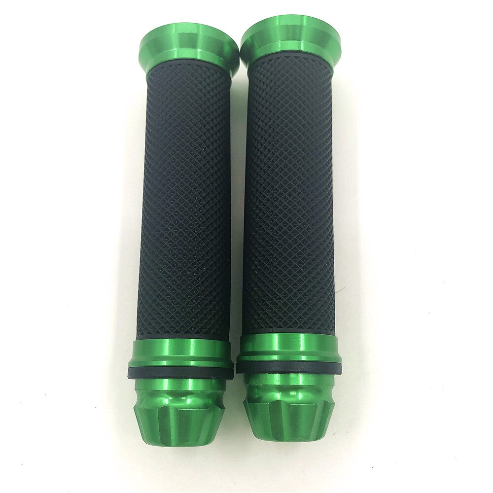 Motorcycle grips hand rubber pedal biker scooter handlebar modified throttle turn Grip Settle Handle Grips: Green