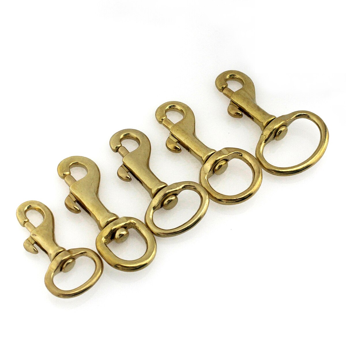 Solid Brass Trigger Swivel Eye Bolt Snap Hook For webbing Leather Craft Bag Strap Belt Hook Clasp Pet Dog Leash Clip