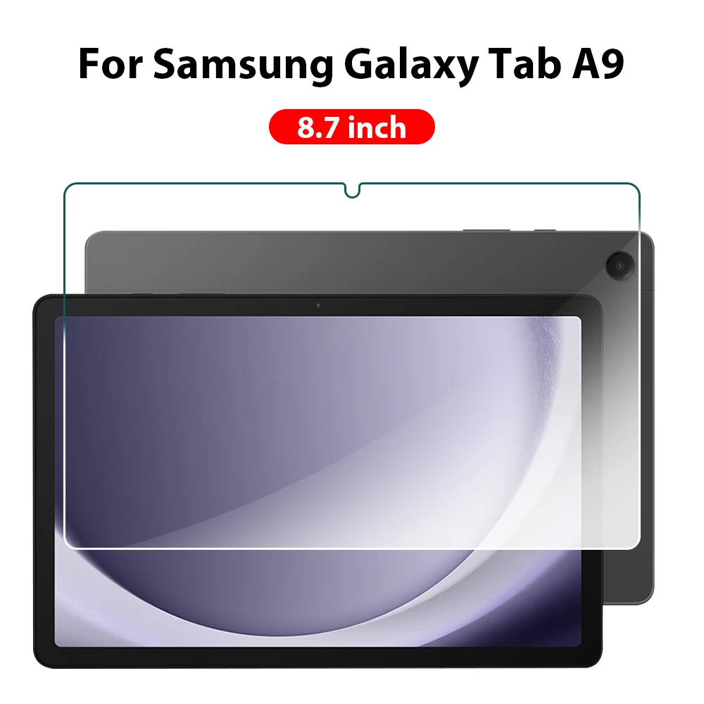 Protector de pantalla de vidrio templado para Samsung Galaxy Tab S9 S8 Ultra S7 Fe Plus para Samsung A9 A8 A7 Lite accesorios de película para tableta: Gris