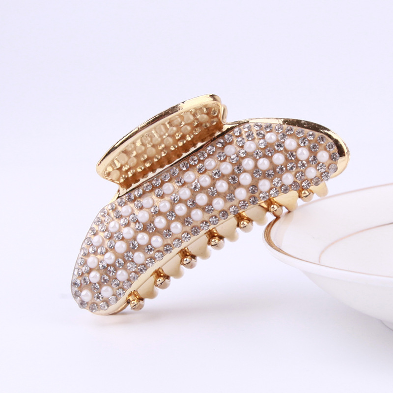 Grote Haar Klauw Elegante Crystal Grote Haar Klauw Elegante Kristallen Vrouwen Haren Clip Haarspeld Strass Klem Styling Tool